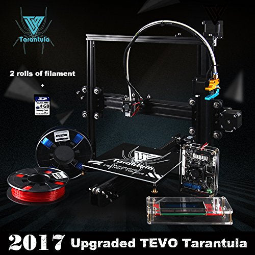 TEVO Tarantula I3 Aluminium Extrusion 3D Printer kit+3d printing 2 Rolls Filament 8GB SD card LCD As Gift（Dual Auto Large）