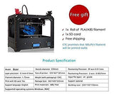 3D Printers, Perfectink FDM Dual Extruder LCD Screen Desktop 3D Printer Pro 3D Printing Machine Kit with 1.75mm ABS/PLA Print Filament(Building Size 225×145×150mm)