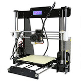 ANET A8 Desktop i3 DIY 3D Printer Kit with Large Print Heated Bed Compatible for PLA ABS Wood 1.75mm Printing Filament
