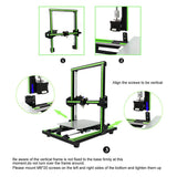 DIY Anet E10 3D Printer Kit Prusa I3 Dual Z Axis Rods Aluminum Large Print Size 220x270x300mm Black Green,1.75MM Filament Sample