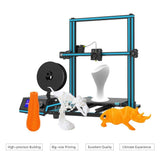 Tronxy X3S DIY 3D Printer Kit with 12864 Large LCD Screen & Aluminium Profile | Dual Z Screws Double Fans Printing Size 330 x 330 x 420mm | 3-Steps Installation