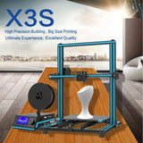 Tronxy X3S DIY 3D Printer Kit with 12864 Large LCD Screen & Aluminium Profile | Dual Z Screws Double Fans Printing Size 330 x 330 x 420mm | 3-Steps Installation