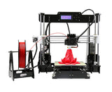 Anet A8 3D Printer with Filament, Acrylic Frame 220x220mm Heated Bed Large Print Size Self-Assemble DIY i3 3D Printer Kit with 0.5kg Filament and Tools Kit